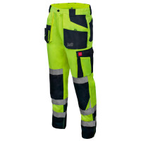 FLASH STRETCH SLIM 2099 — high visibility stretch slim waist work trousers, yellow